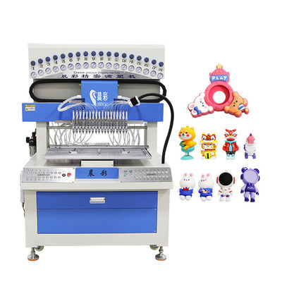 Máy dán nhãn silicone 18 màu Máy phân phối keo hoàn toàn tự động cho dây chuyền khóa cao su PVC