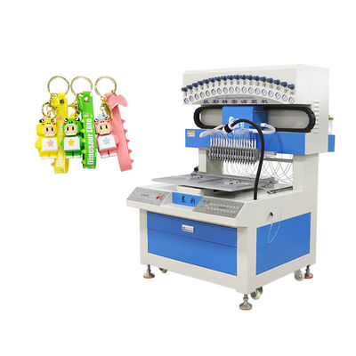 Máy dán nhãn silicone 18 màu Máy phân phối keo hoàn toàn tự động cho dây chuyền khóa cao su PVC