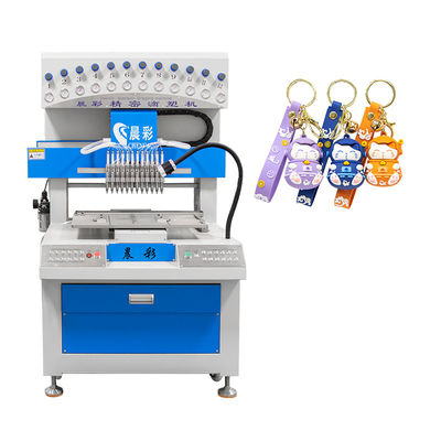 12 màu tự động 3D mềm cao su PVC Keychain làm máy với 2D PVC Keychain máy