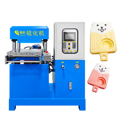 PVC Keychains Rubber Vulcanizing Machine Wear Resistant 50T Silicone Label Machinery
