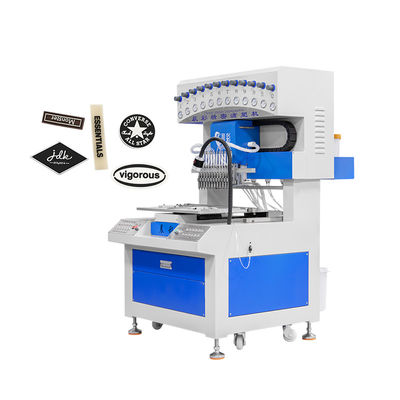 Macchina automatica per la realizzazione del logo del marchio per 12 colori Borsa di silicone in bianco blu