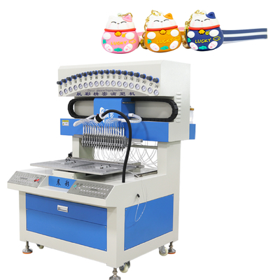 18 Color Automatic PVC Silicone Dispensing Machine for Logos