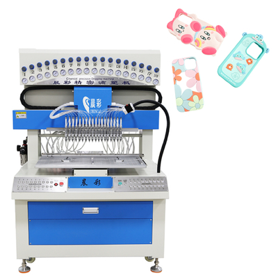 18 Color Automatic PVC Silicone Dispensing Machine for Logos